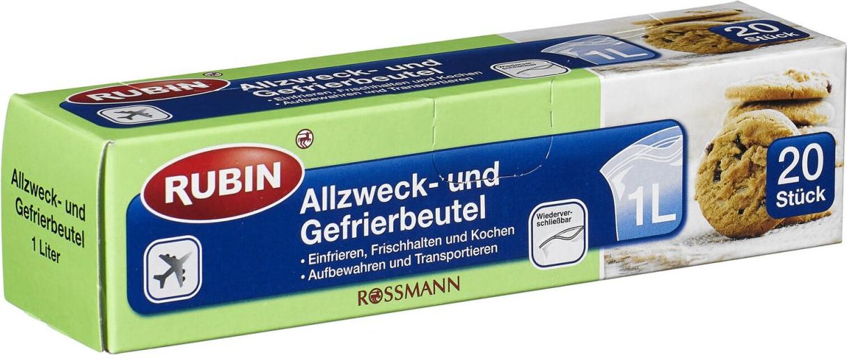 RUBIN Gefrierbeutel 4305615566511 transparent 1,0 l