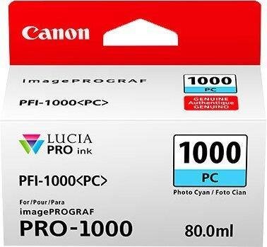 Canon Original PFI-1000PC Druckerpatrone - fotocyan (0550C001)