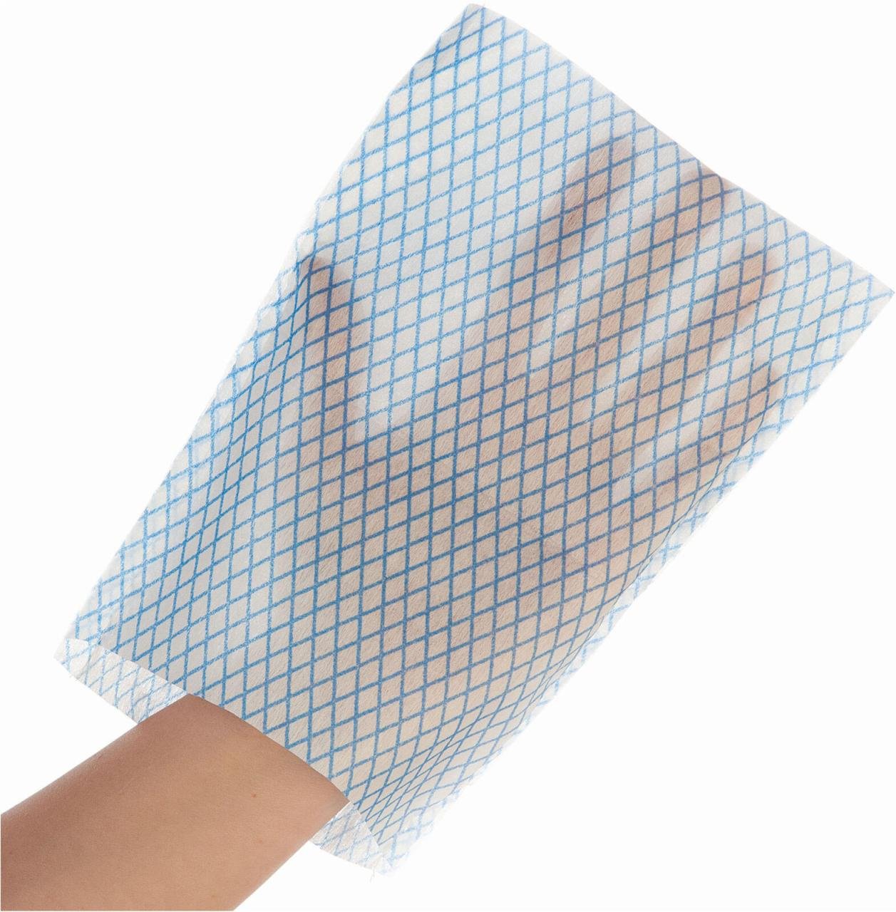 HYGOSTAR Einmal-Waschhandschuh RAUTE Einheitsgröße weiß