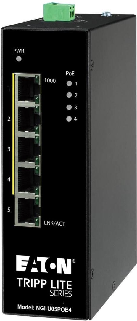 Eaton Tripp Lite Series 5-Port Unmanaged Industrial Gigabit Ethernet Switch