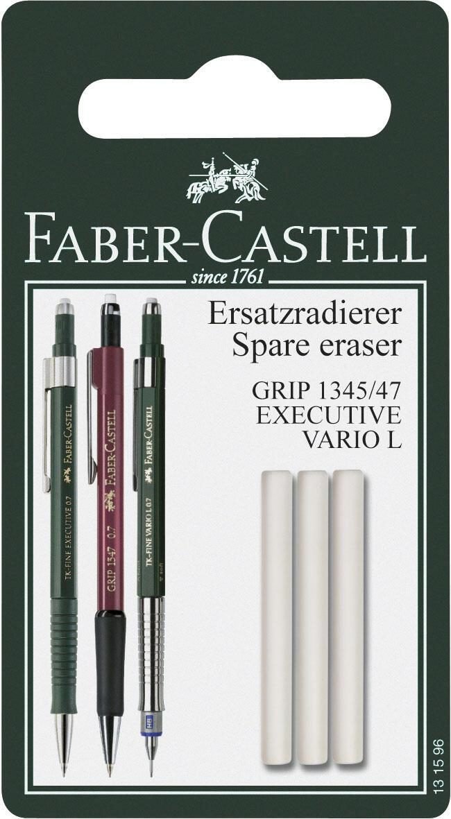 FABER-CASTELL Radiergummis für Bleistifte weiß