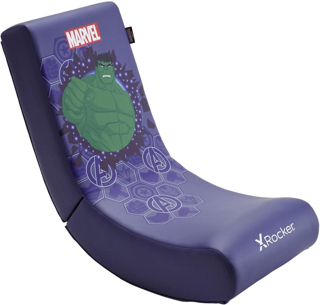 X Rocker Marvel™ Hulk Floor Rocker Gaming-Bodensessel für Kinder & Jugendliche - lila