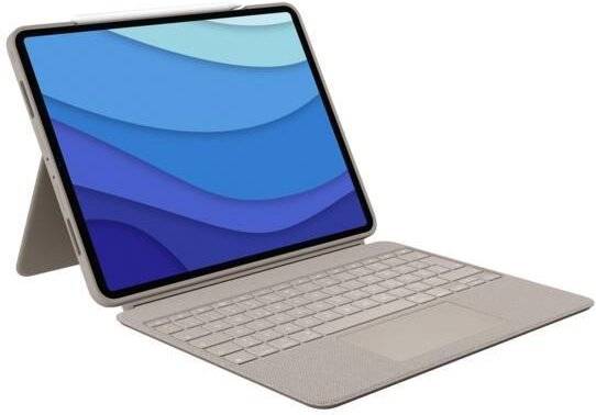 Logitech Combo Touch Tastatur und Foliohülle mit Trackpad sand
