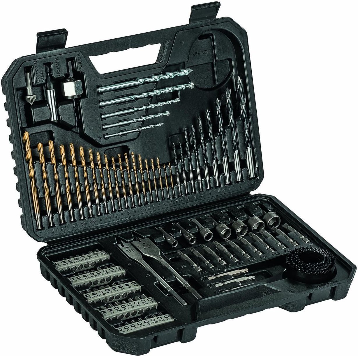 BOSCH Bohrer- und Bit-Set TiN V-Line Set 103-teilig