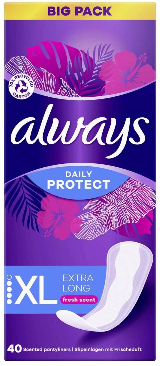 Thumbnail - always Slipeinlagen Daily Protect Extra Long 40 St.