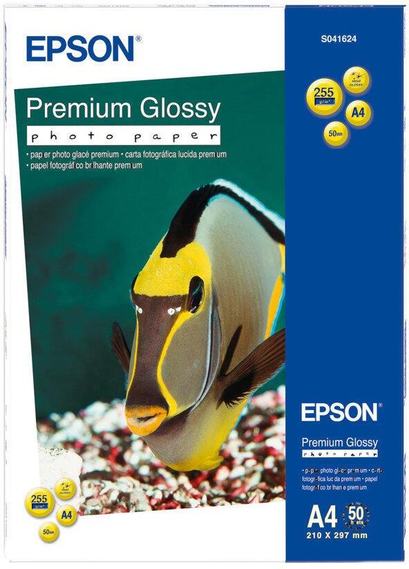 Epson Premium - Harzbeschichtetes glänzendes Fotopapier - A4 (210 x 297 mm) - 255 g/m2 - 50 Blatt - für Stylus C87, CX49