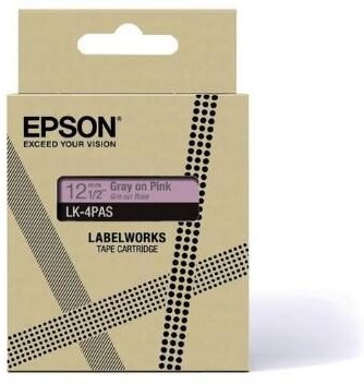 Epson LabelWorks LK-4PAS - Soft pink/gray - Rolle (1,2 cm) 1 Kassette
