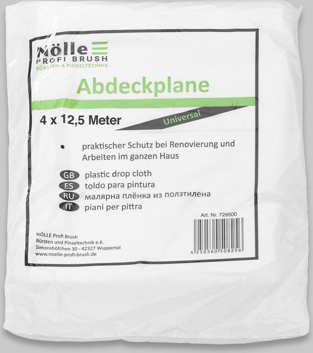 Nölle Abdeckfolie 6 mikron weiß 4,0 x 12,5 m