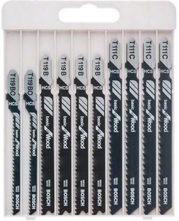 BOSCH Basic for Wood Stichsägeblätter-Set 10-teilig