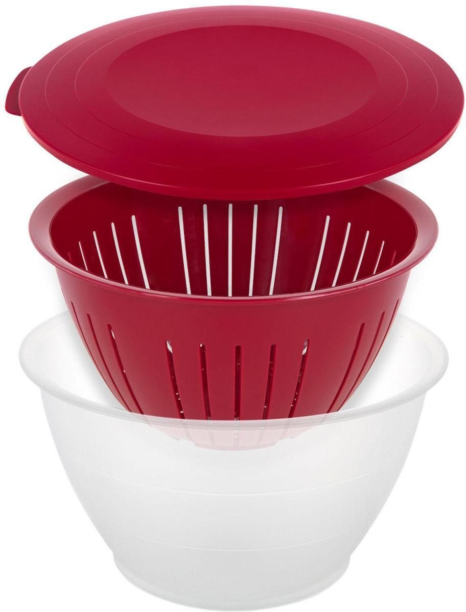 WESTMARK Olympia Schüssel 4,4 l transparent/rot
