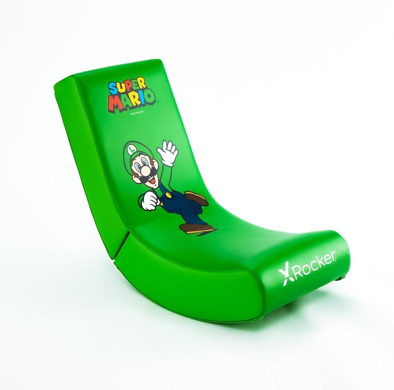X Rocker Nintendo Super Mario™ Floor Rocker Gaming-Bodensessel im Luigi Design für Kinder & Jugendliche - grün