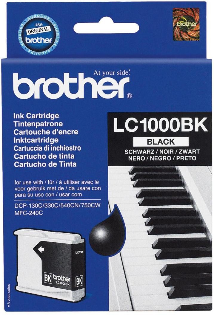 Brother Original LC-1000BK Druckerpatrone schwarz 500 Seiten (LC1000BK)