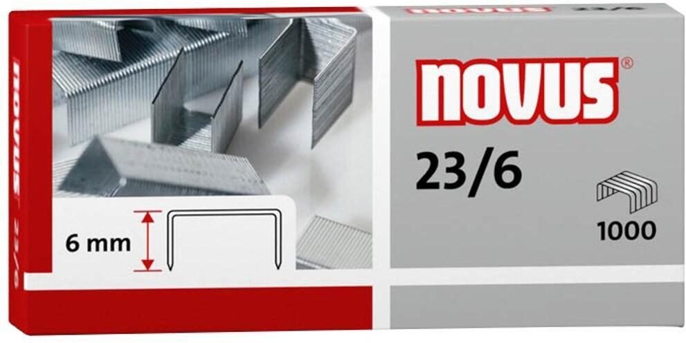 novus Heftklammern 23/6 - 1.000 Stück