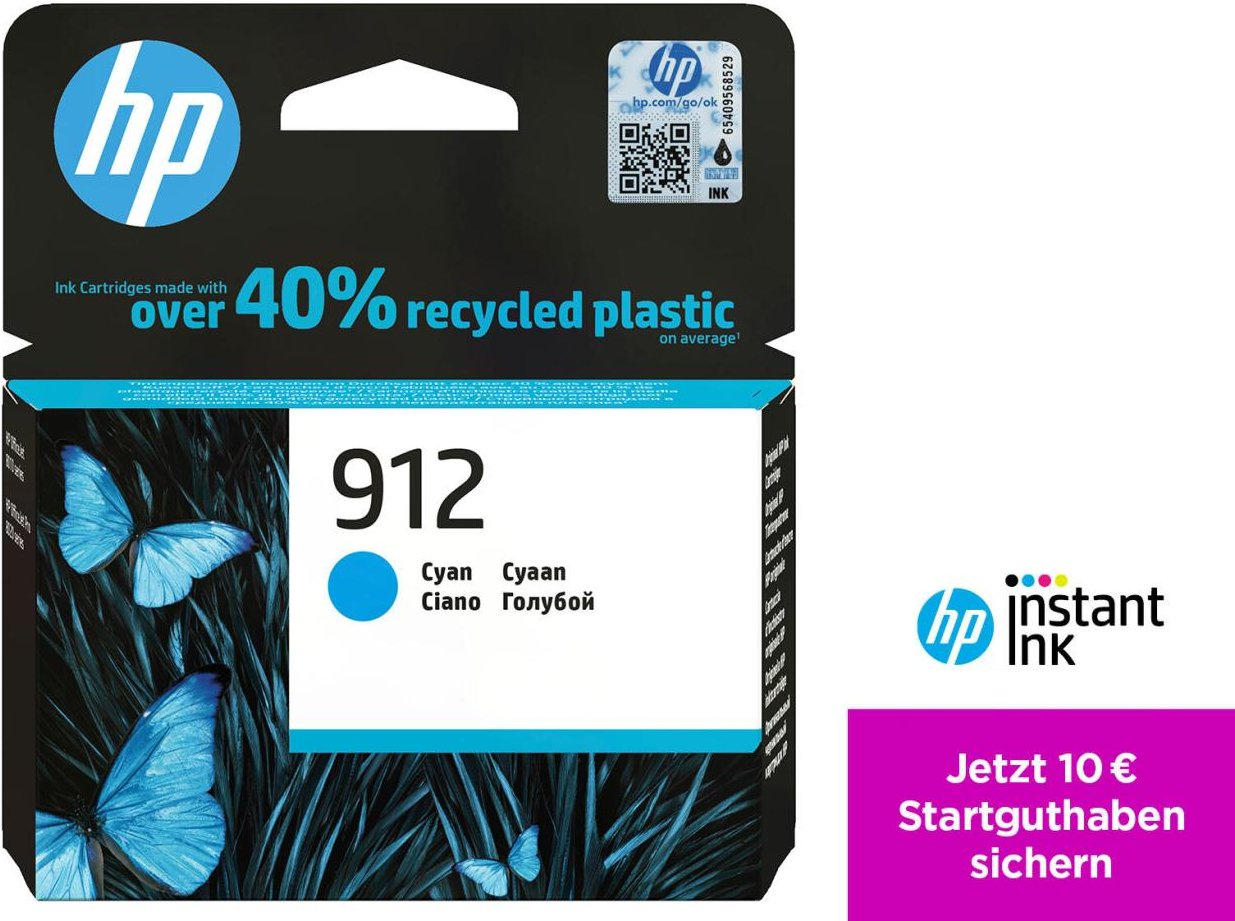 Thumbnail - HP Original 912 Druckerpatrone - cyan (3YL77AE)