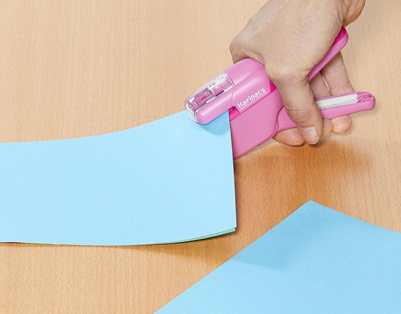 KOKUYO Klammerloses Heftgerät pink