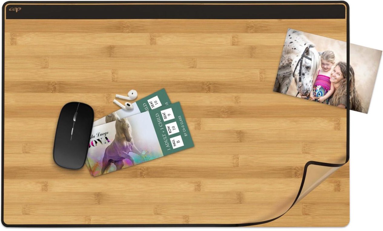 Thumbnail - cep Schreibtischunterlage 58,5 x 38,5 cm schwarz/bambus