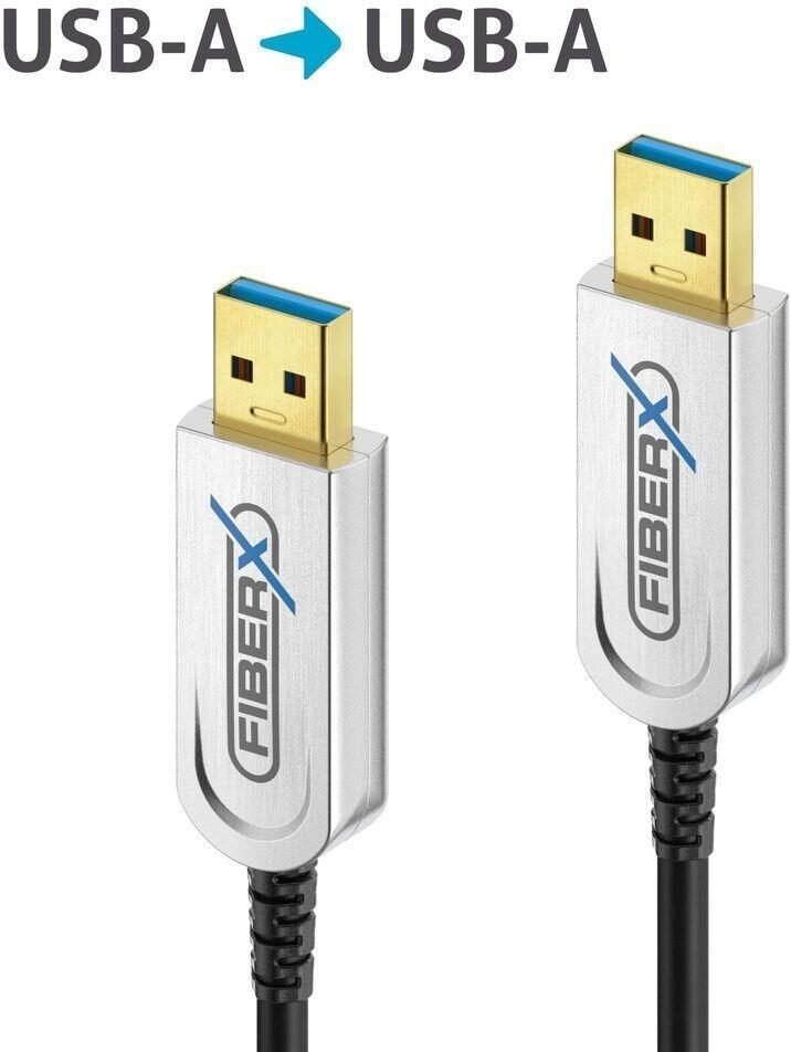 Thumbnail - FiberX Serie - USB 3.1 Glasfaser Kabel - USB-A USB-A - 25m