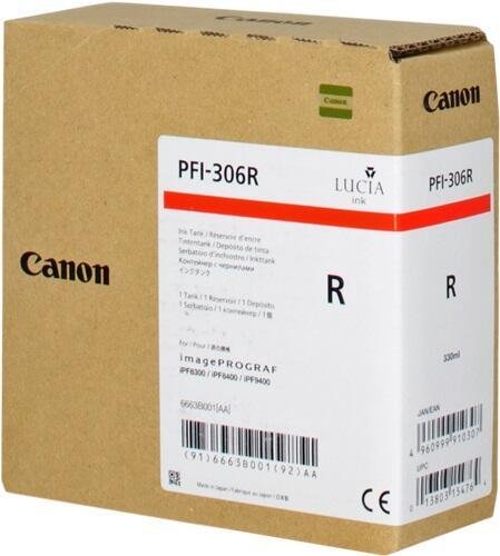 Canon Original PFI-306R Druckerpatrone - rot 330ml