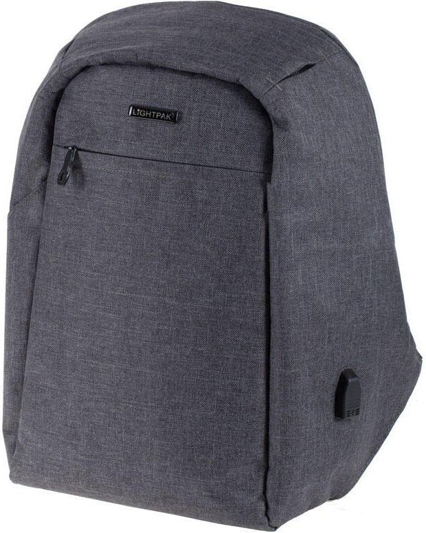 LIGHTPAK Rucksack SAFEPAK grau bis 38,1 cm (15 Zoll)