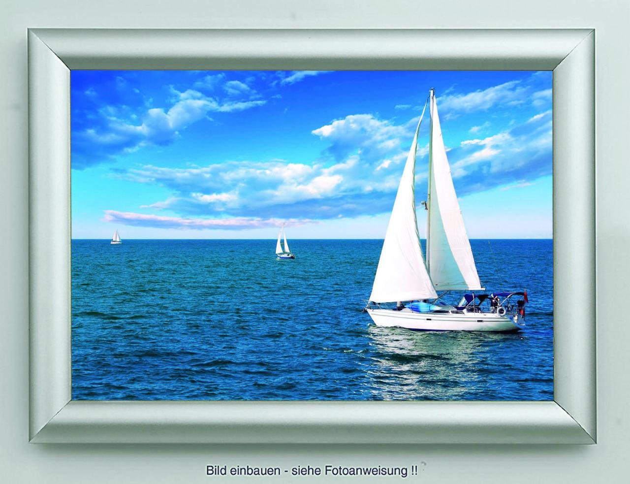 Thumbnail - Showdown® Displays Klapprahmen 62,5 x 87,2 cm silber