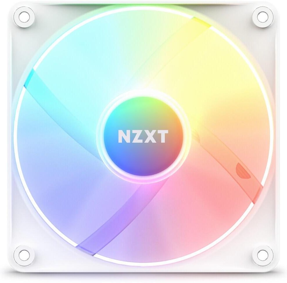 NZXT F120 RGB Core - Gehäuselüfter, Weiß (120mm, 8x LED)