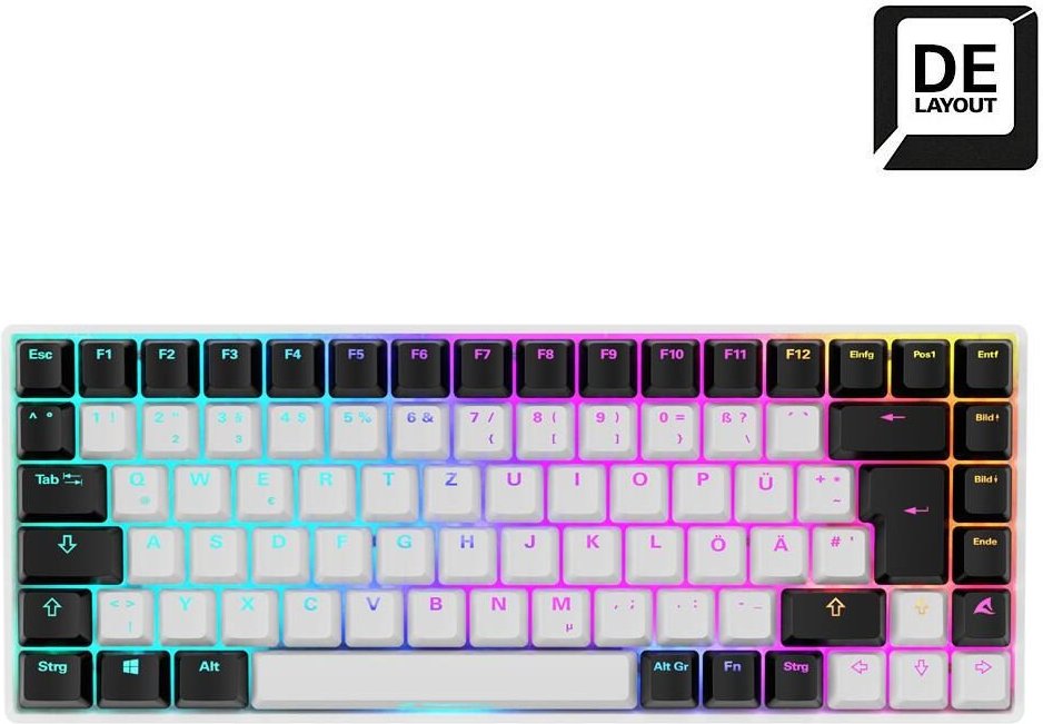 Sharkoon SKILLER SGK50 S3 Gaming-Tastatur Gateron Red weiß