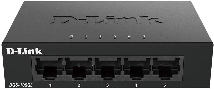 D-Link DGS-105GL/E 5-Port Gigabit Desktop Switch mit Metallgehäuse
