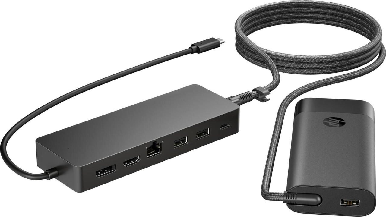 HP Universal USB-C Hub und Laptop Netzteil