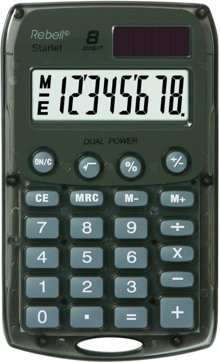 Thumbnail - Rebell Taschenrechner Starlet grau