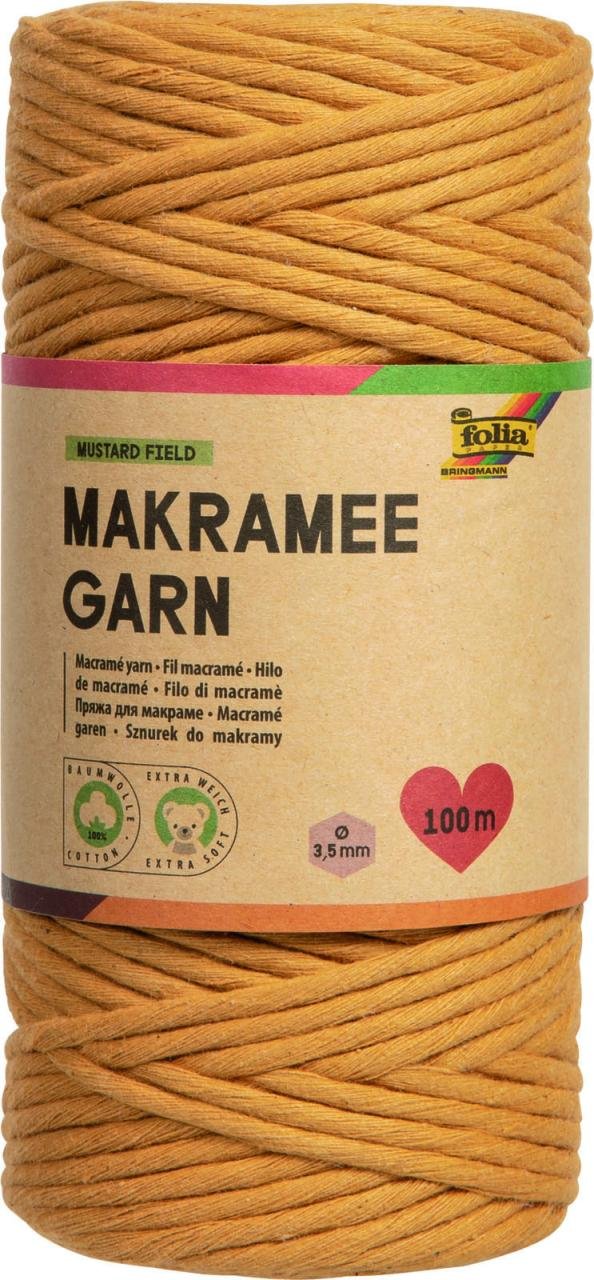 folia Makramee Garn gelb