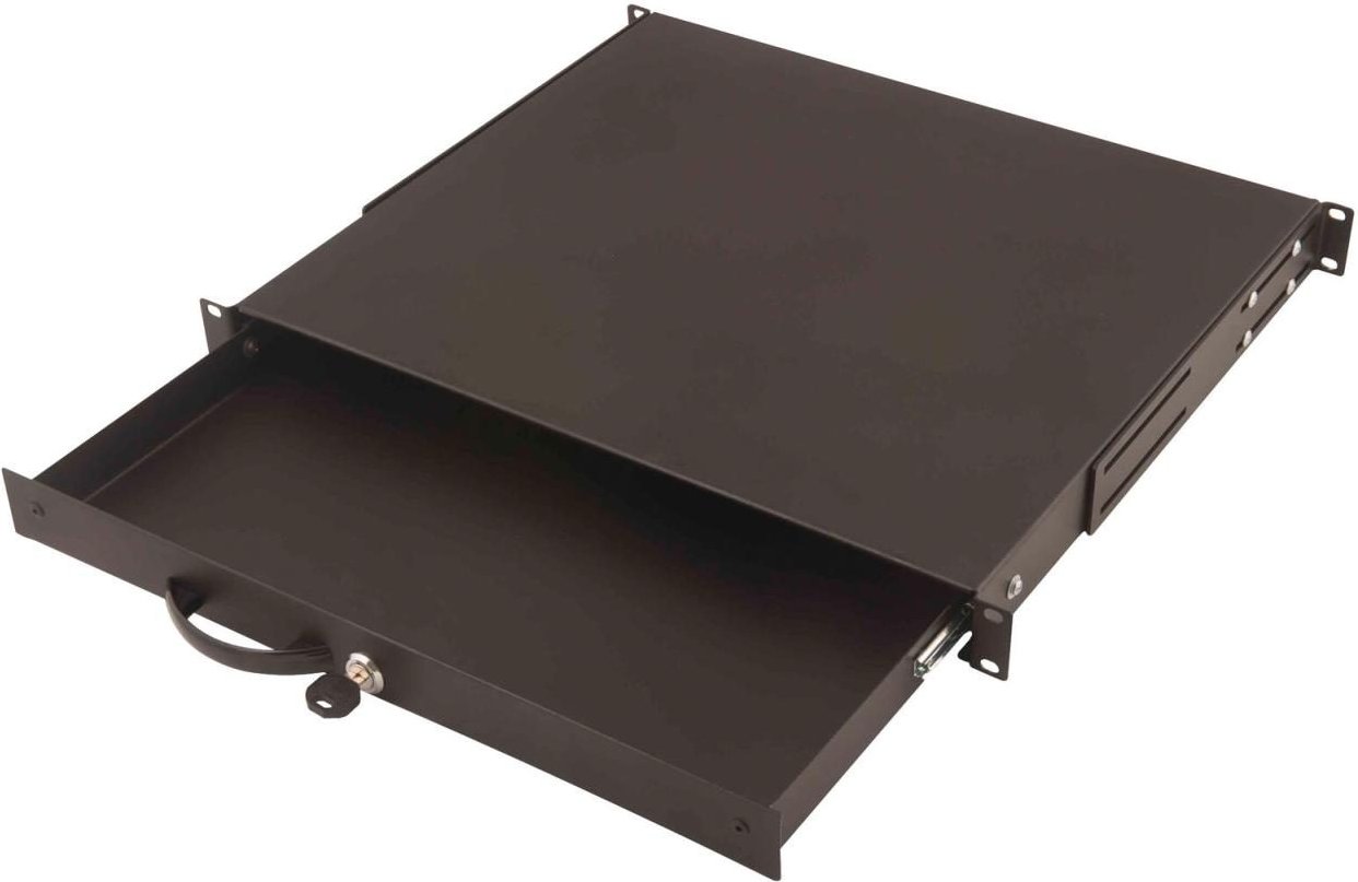 Digitus 19" Serverschrank Schublade für Tastaturen & Dokumente 1HE RAL9005 schwarz (DN-19 KEY-1U-SW)