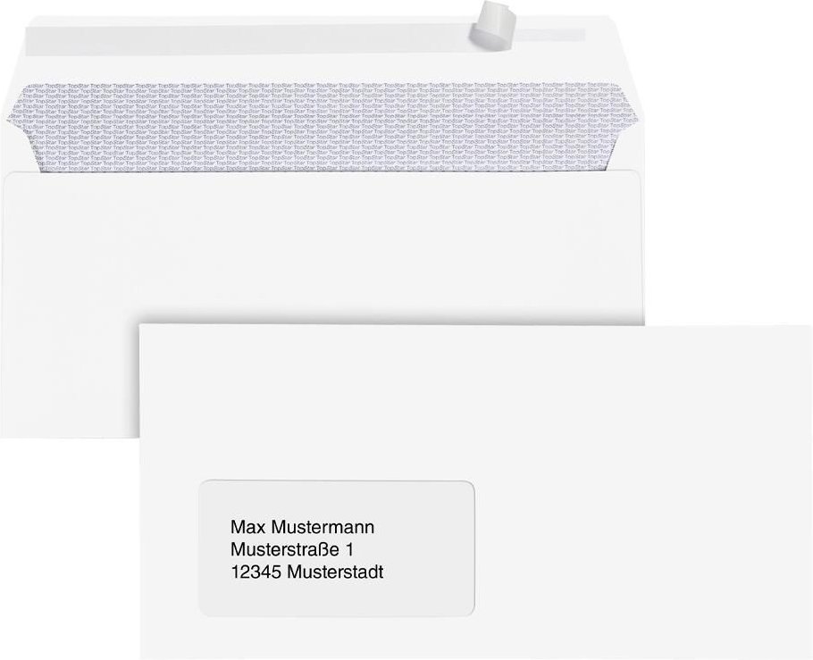 BONG Briefumschläge DIN lang ohne Fenster haftklebend