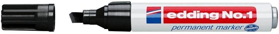 edding No. 1 Permanentmarker schwarz 1,0 - 5,0 mm - 10 Stück