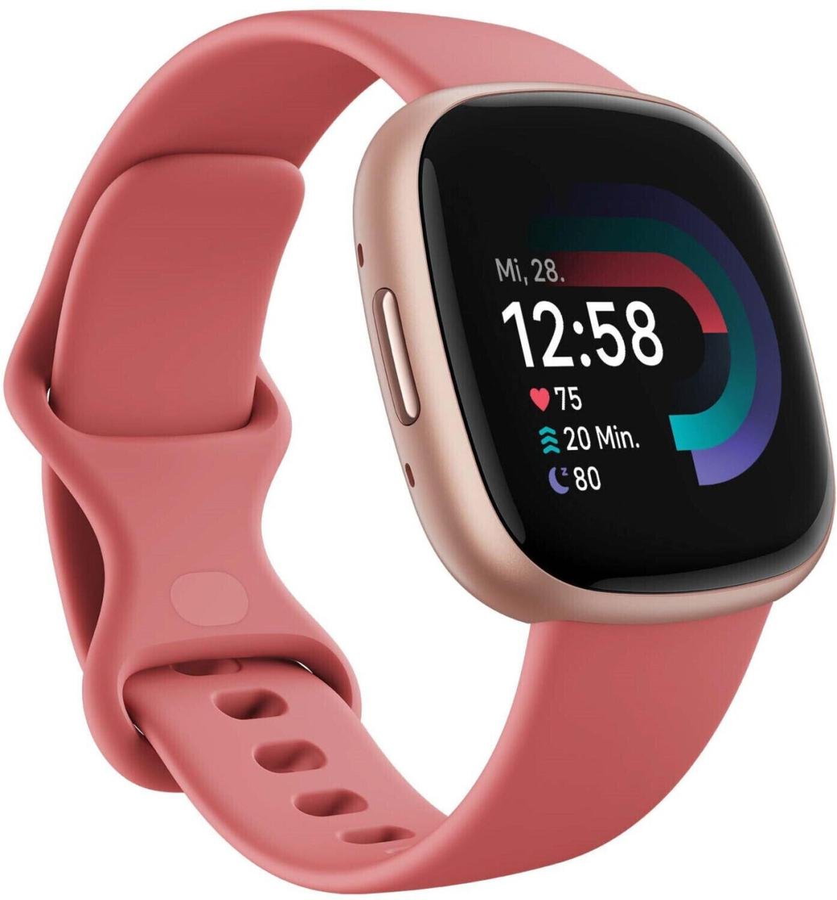 Thumbnail - Fitbit Versa 4 Fitness-Smartwatch, Sand/Copper Rose