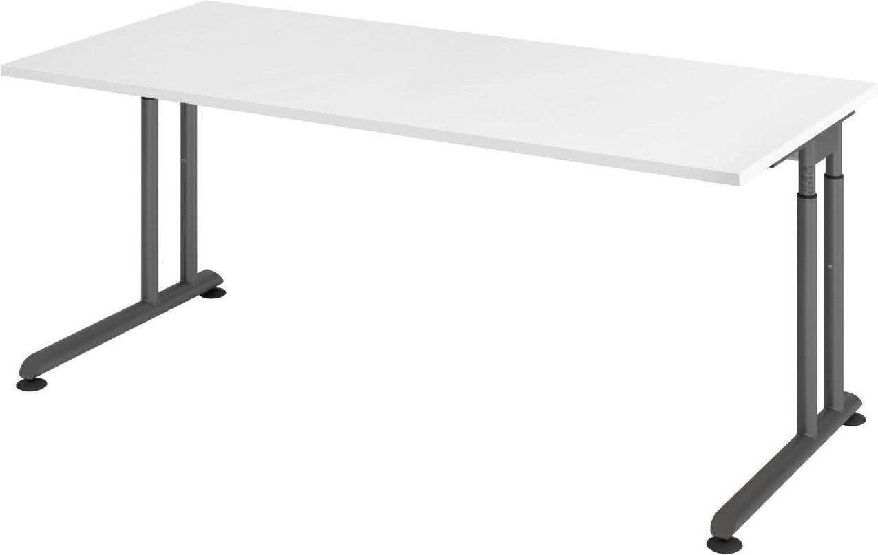 HAMMERBACHER höhenverstellbarer Schreibtisch VZS19/W/G weiß