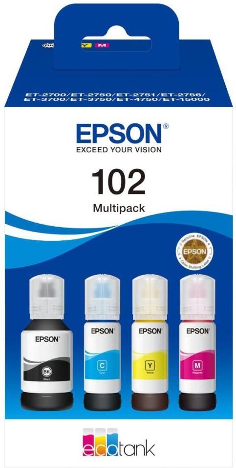 Epson Original EcoTank 102 Nachfülltinte - 4er Multipack