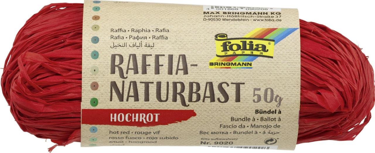 folia Raffia-Naturbast rot