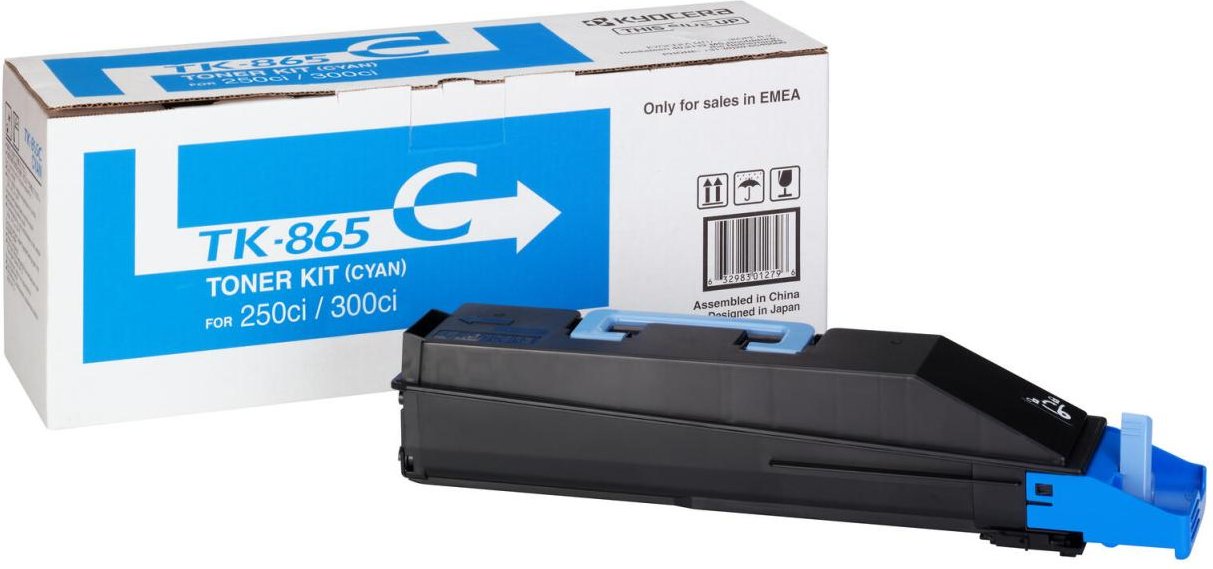 Kyocera Original TK-865C Toner cyan 12.000 Seiten (1T02JZCEU0) für TASKalfa 250ci, 300ci