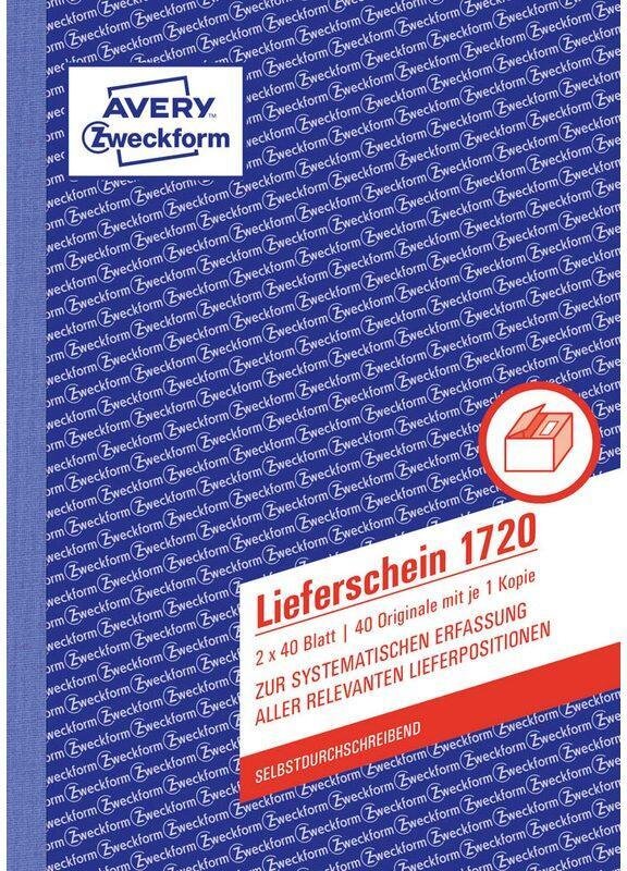 Thumbnail - AVERY Zweckform Lieferschein Formularbücher 1720 + GRATIS 1 St.