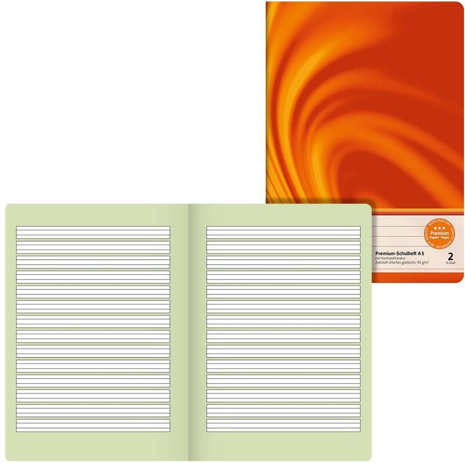 BRUNNEN Schulheft liniert DIN A5 16 Blätter