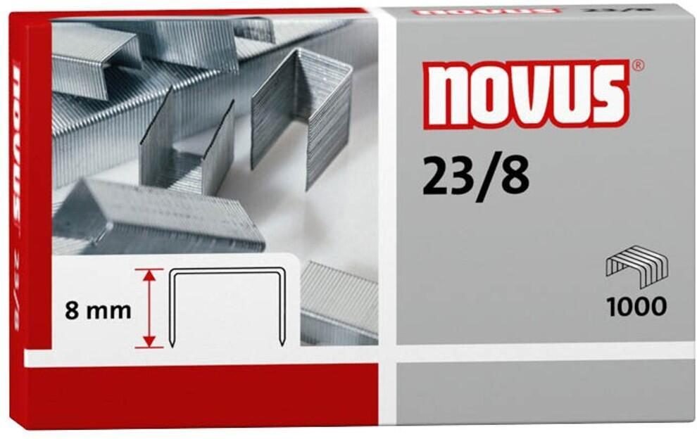 novus Heftklammern 23/8 - 1.000 Stück