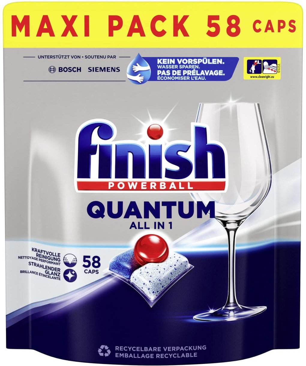 Calgonit finish Spülmaschinentabs POWERBALL QUANTUM ALL IN 1 58 St.