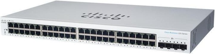 Thumbnail - Cisco Switch Business 220-Series 52-Port 1/10GbE 740W PoE smart managed