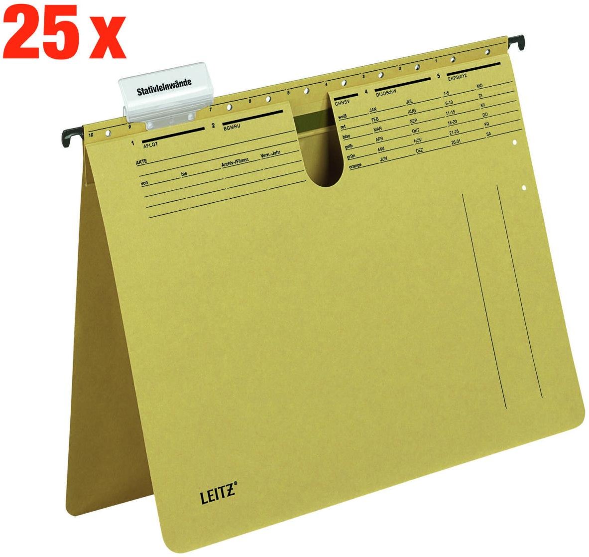 LEITZ Alpha Hängehefter kaufmännische Heftung DIN A4 naturbraun