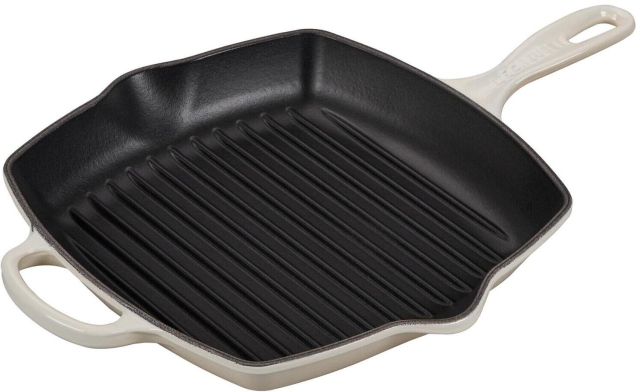 Le Creuset quadratische Grillpfanne 26cm, meringue