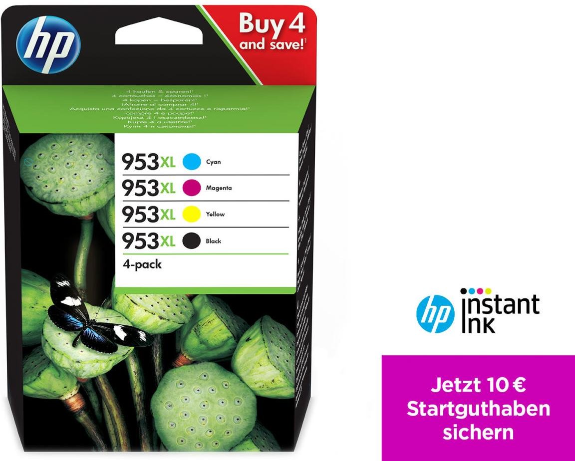 HP Original 953XL Druckerpatronen - 4er Multipack (3HZ52AE)