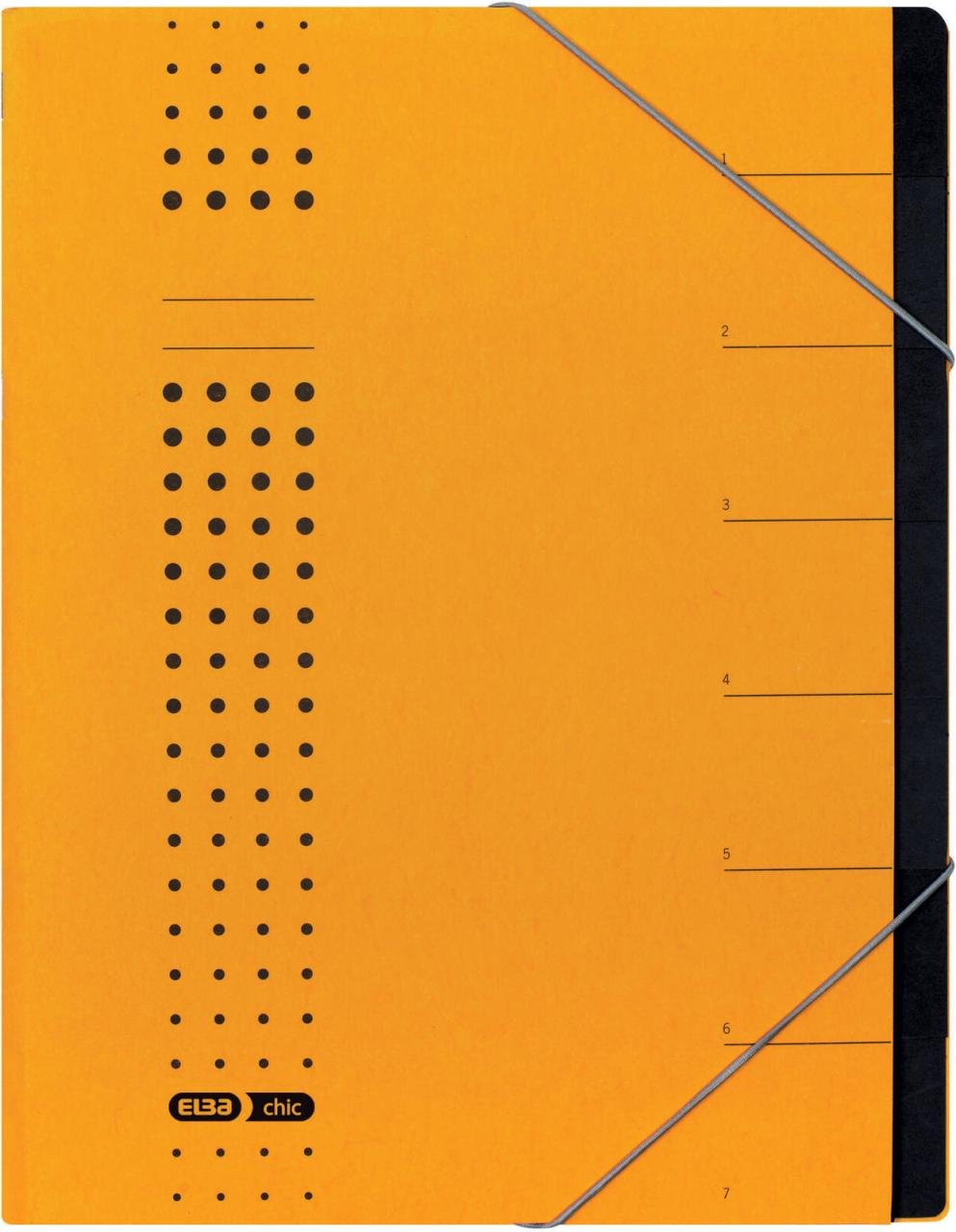 ELBA chic Ordnungsmappen DIN A4 7 -Fach gelb