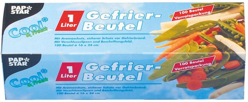 PAPSTAR Gefrierbeutel 14157 transparent 1,0 l