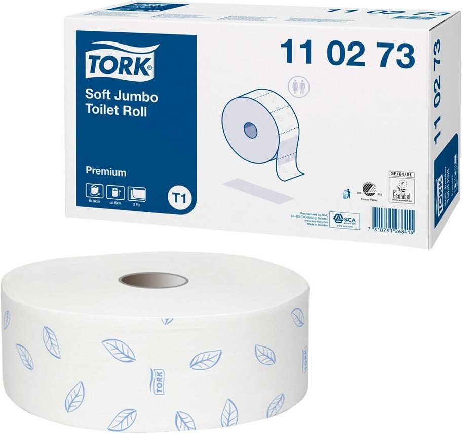 Thumbnail - TORK Jumbo-Toilettenpapier T1 Premium Soft 2-lagig