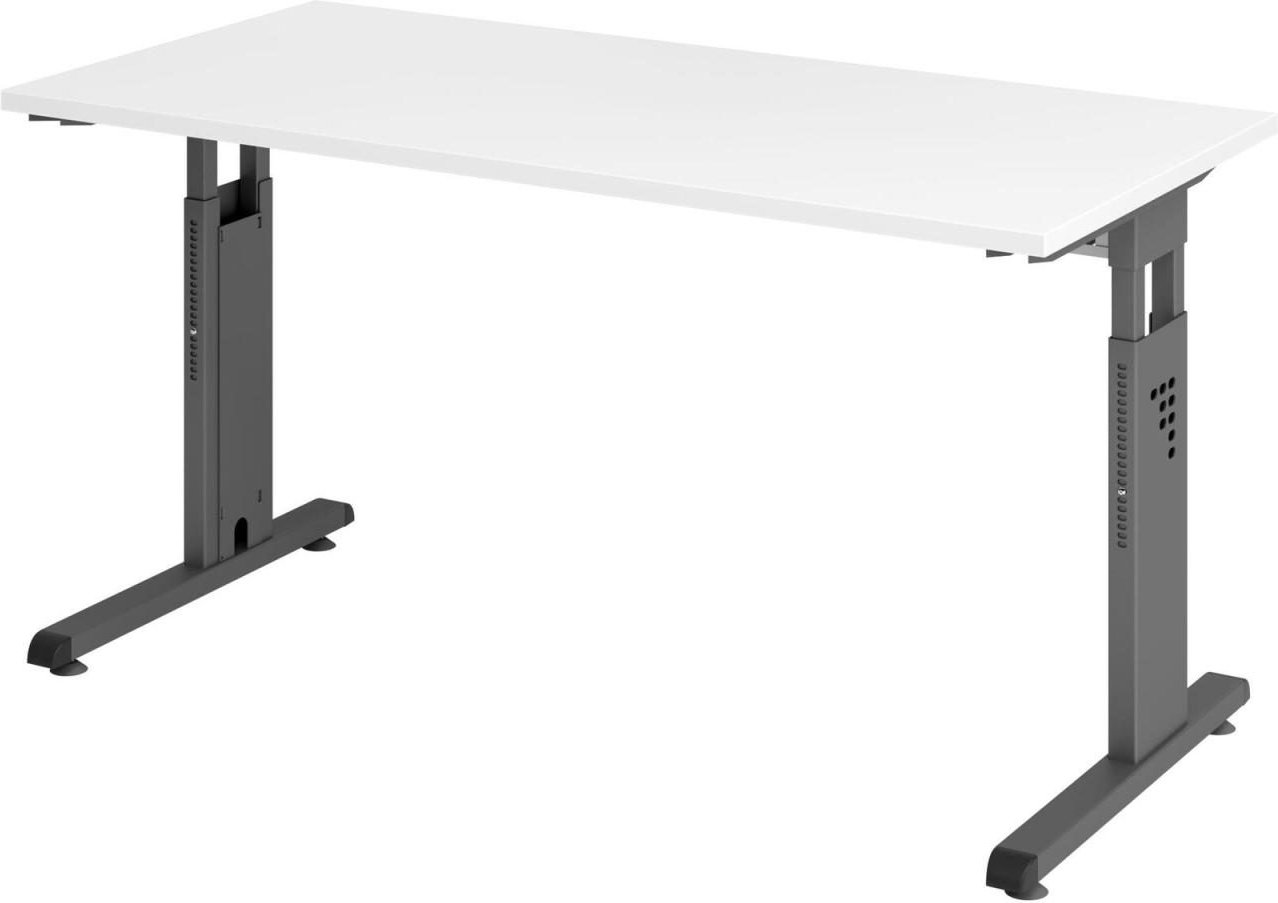 HAMMERBACHER Schreibtisch VOS614/W/G weiß